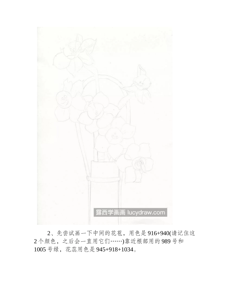 水仙花怎么画_彩铅绘画步骤有哪些_彩铅画教程_第2页