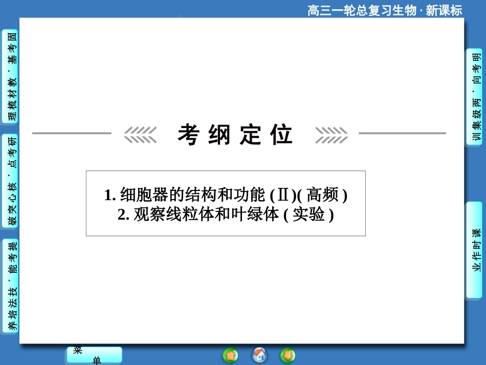 2015《课堂新坐标》高考生物大一轮复习配套课件：必修1-第2单元-第2讲_细胞器——系统内的分工合作_第2页