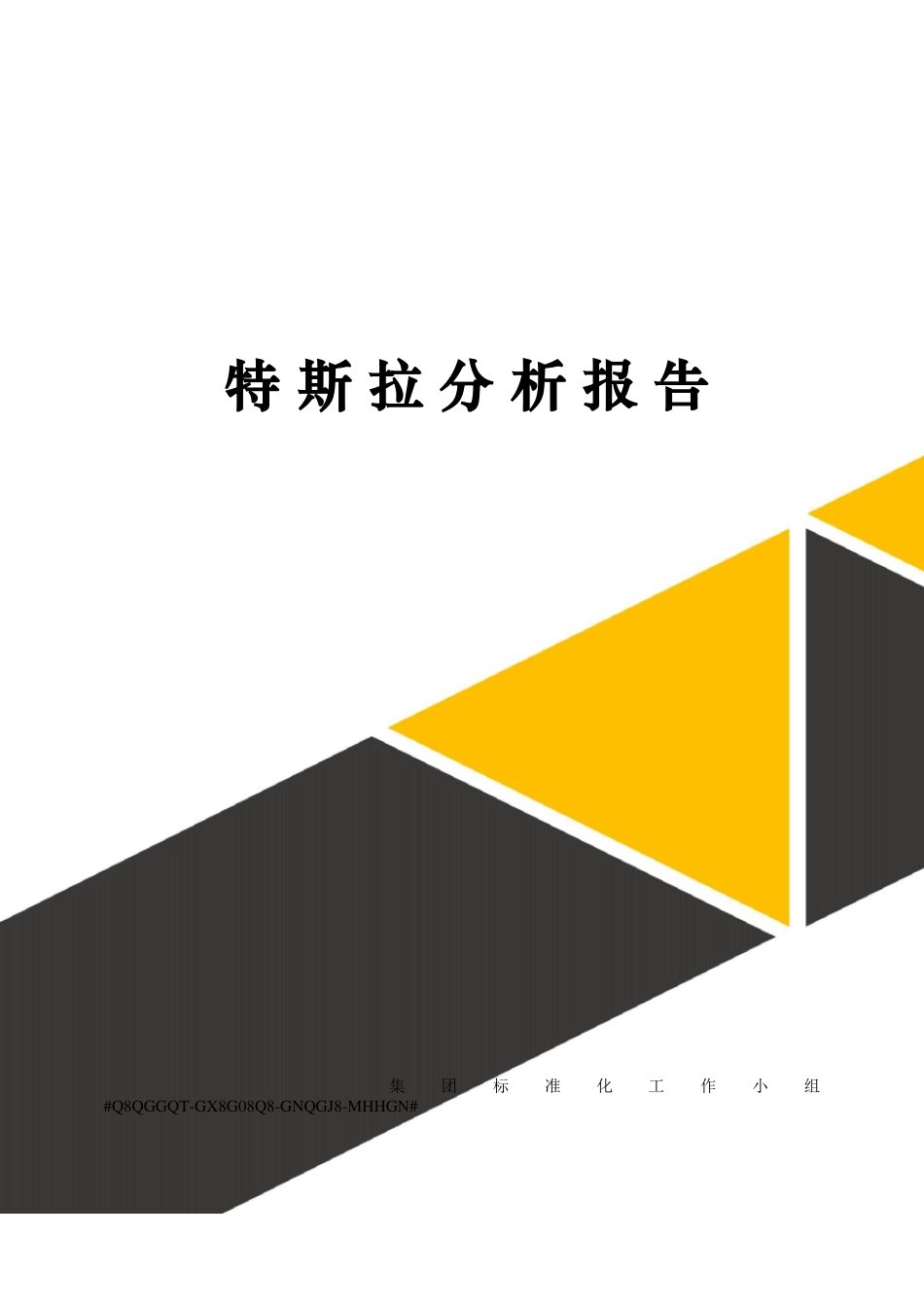 特斯拉分析报告_第1页