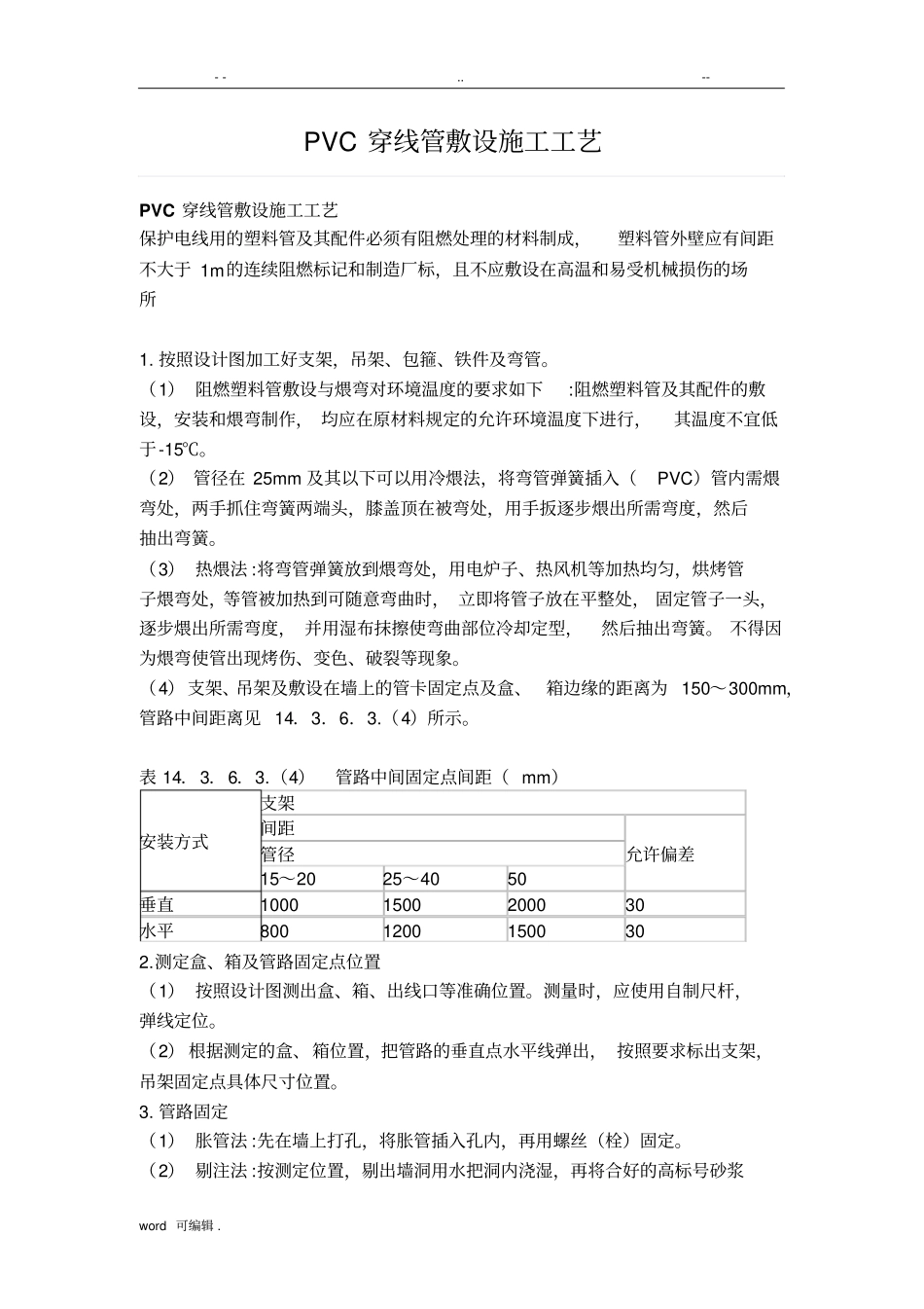 PVC穿线管敷设施工工艺标准详_第1页