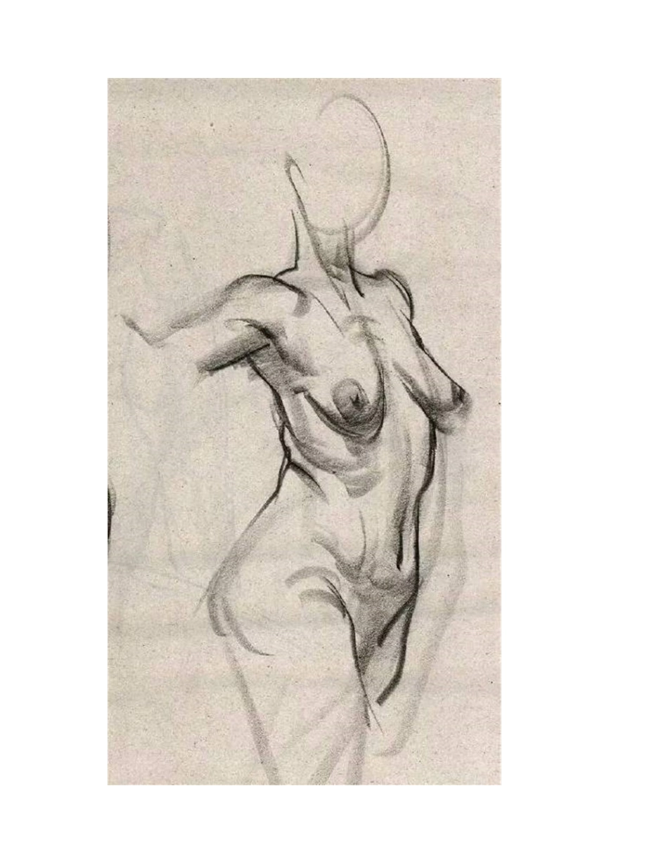 速写入门：四种不同形态的女人体动态直线速写教程速写教程7_第2页