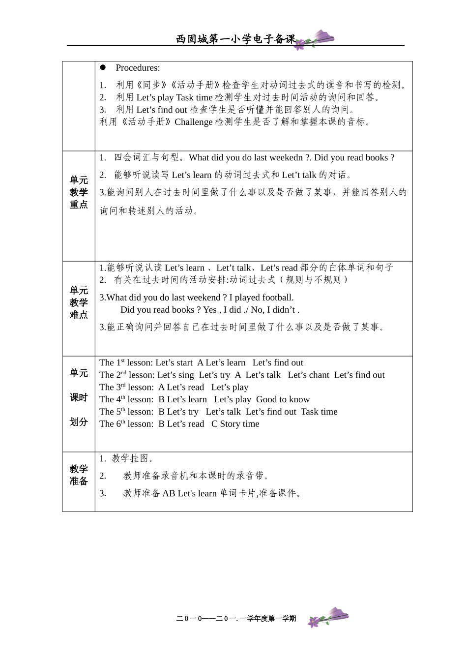 六年级英语下册第三单元刘燕_第2页