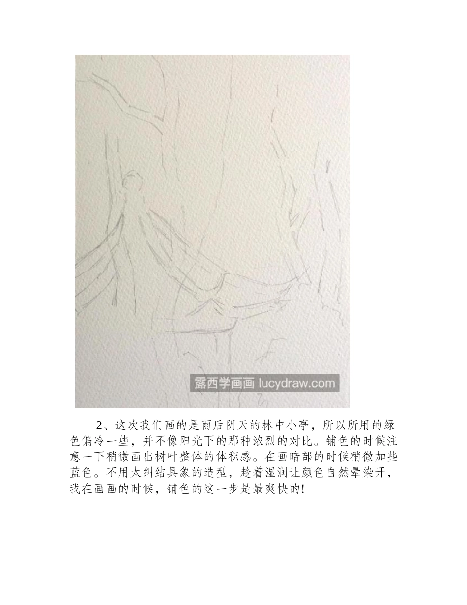 山中亭子怎么画_水彩画步骤有几步_水彩画教程_第2页