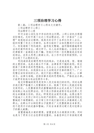 三项治理学习心得