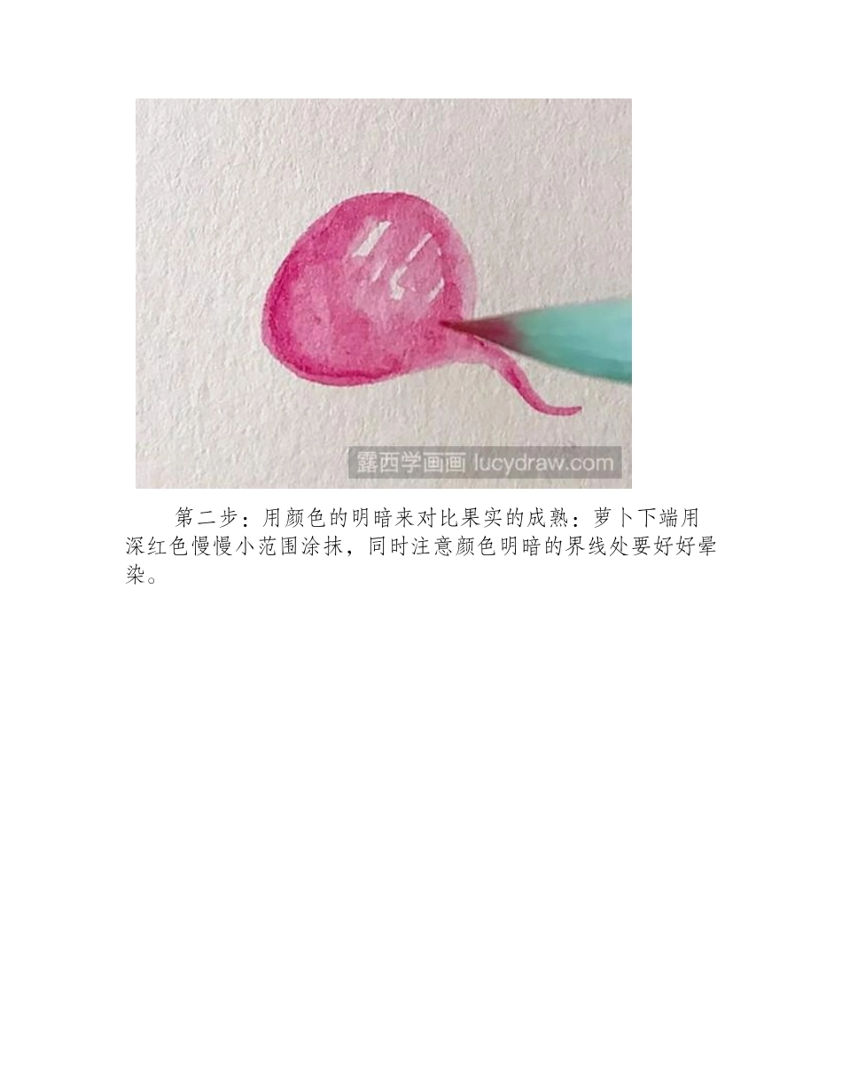 水彩画教程：萝卜水彩画教程_第2页