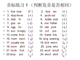 小学英语音标练习题(精练)(1)