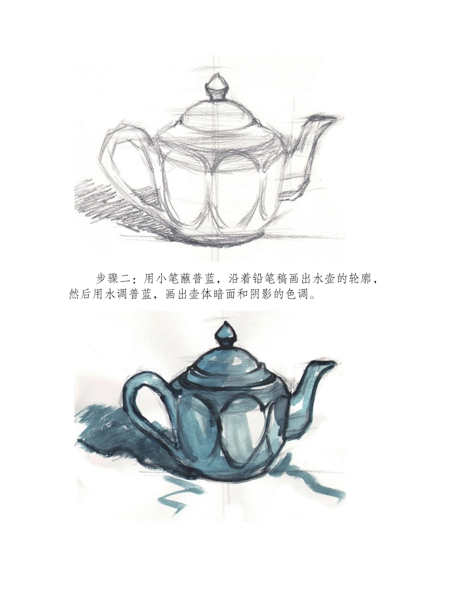 水粉静物水壶怎么画_简单静物水粉画步骤水粉画教程_第2页