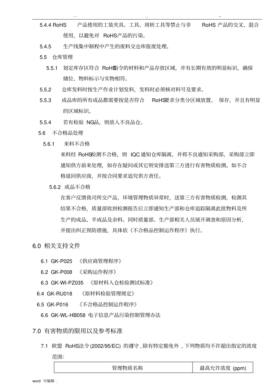 ROHS管理控制程序文件_第3页