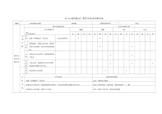 (目标管理)教学目标双向细目表