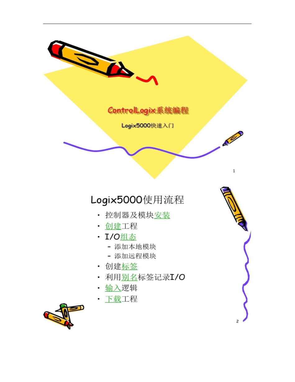 Rslogix5000编程-快速入门概要_第1页