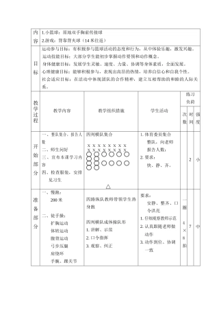小篮球：原地双手胸前传接球