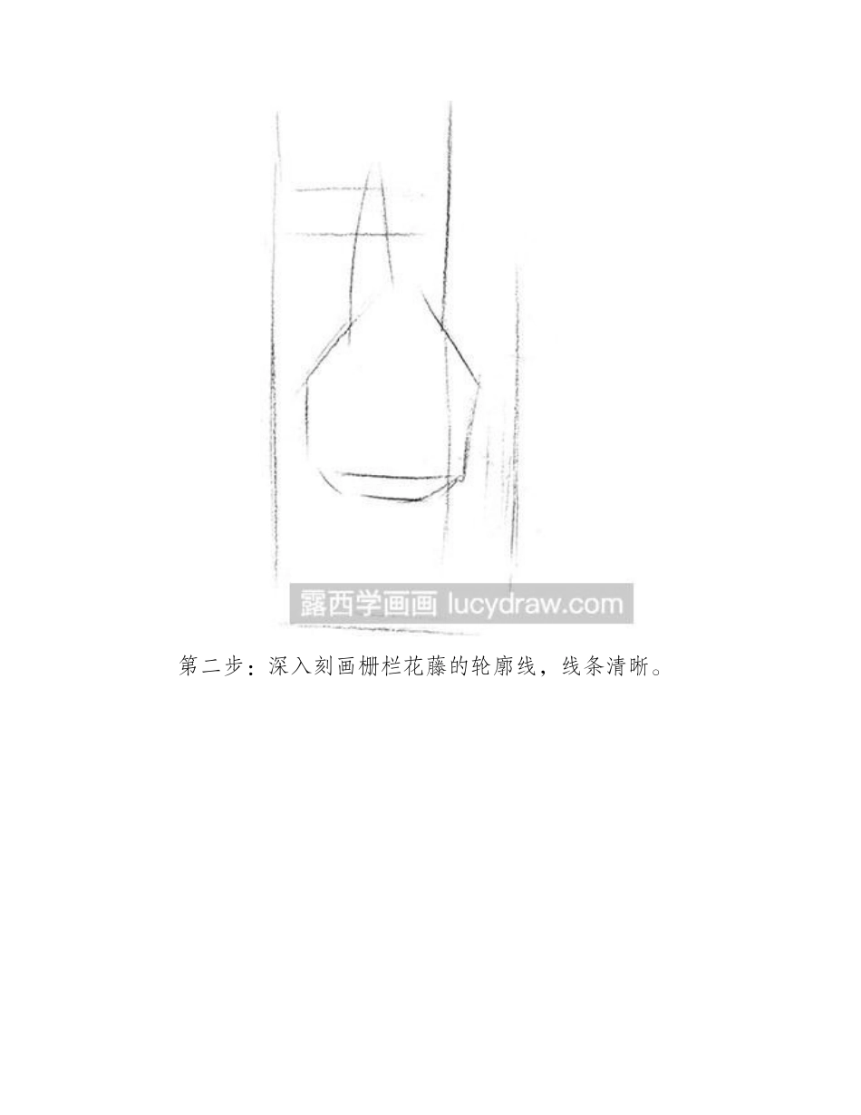 素描教程：怎么绘制栅栏花藤素描教程_第2页