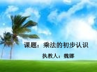 乘法的初步认识--魏娜