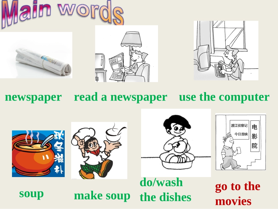 新目标英语七年级下(2013新版)unit6_I'm_watching_TV[1]_Period1_(1a--2c)_示范课件_第2页