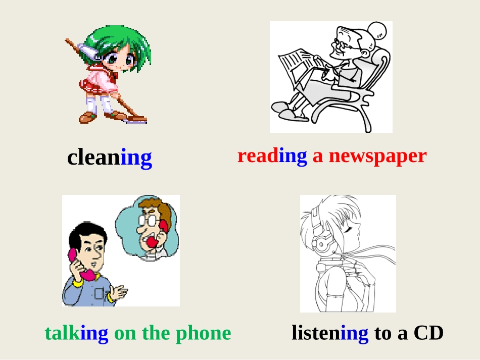 新目标英语七年级下(2013新版)unit6_I'm_watching_TV[1]_Period1_(1a--2c)_示范课件_第3页