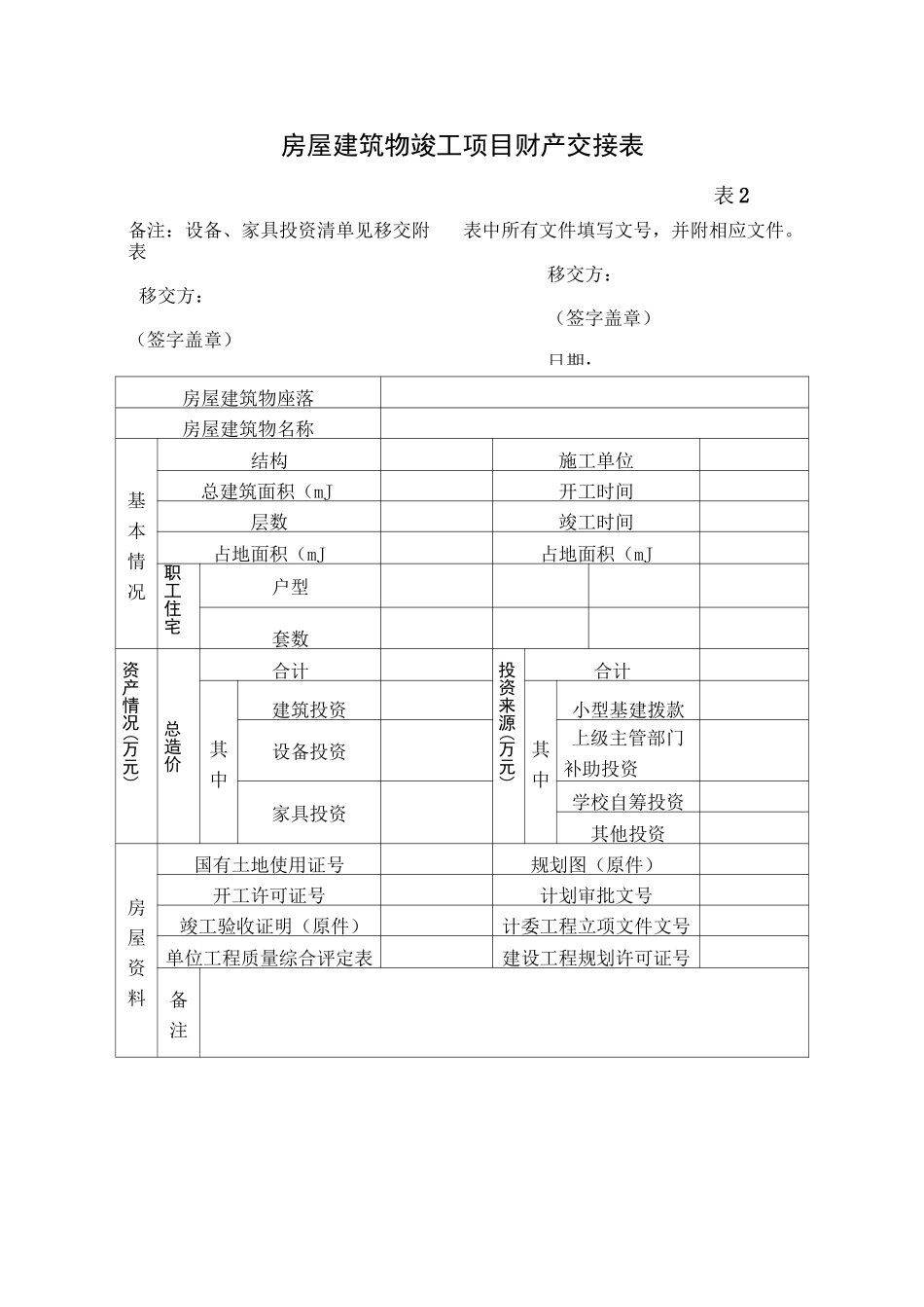 工程移交清单 _第3页
