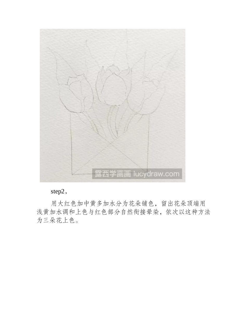 水彩画教程：教你画信封里的花朵水彩画教程1_第2页