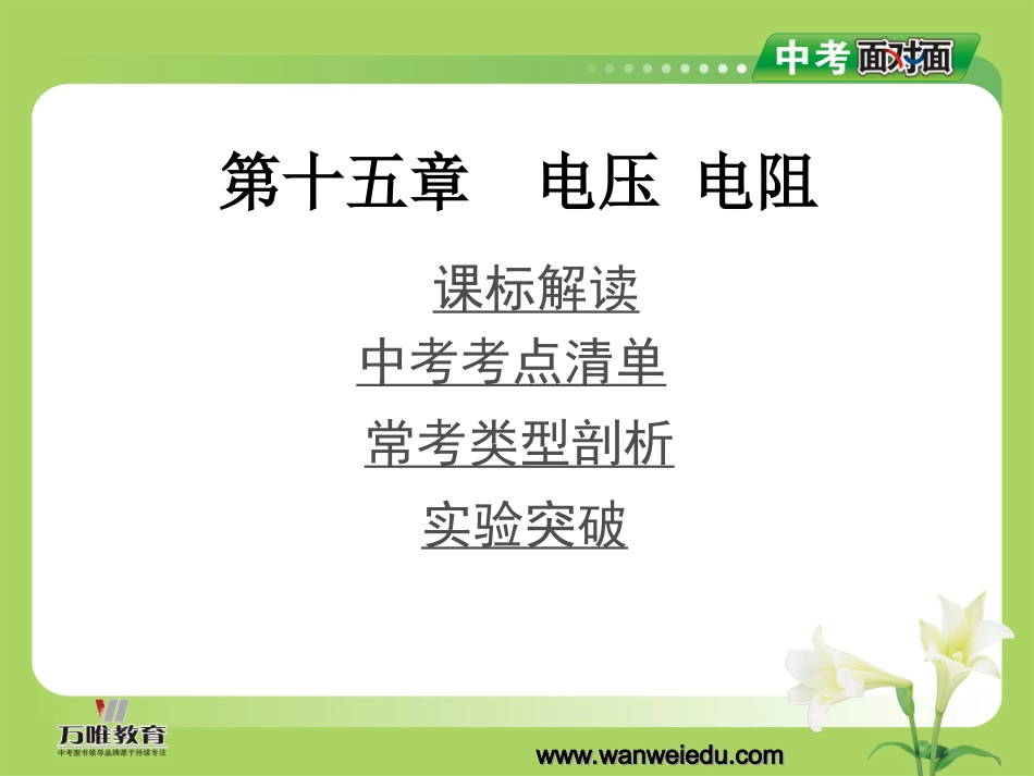 第十五章电压电阻_第1页