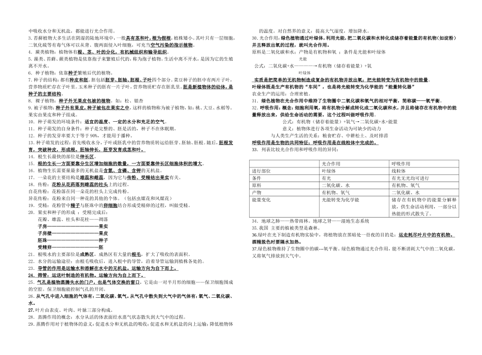 七年级生物复习提纲_第2页