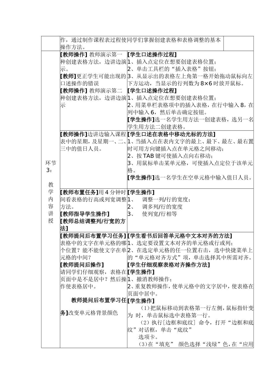 《卫生值日表》信息技术范例教学设计_第2页