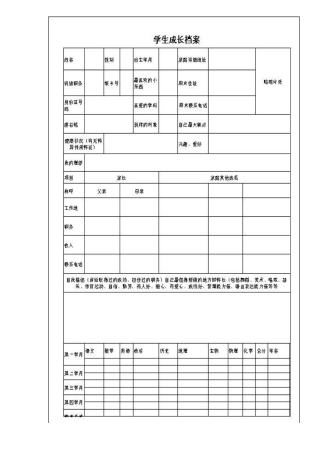 学生成长档案(2)