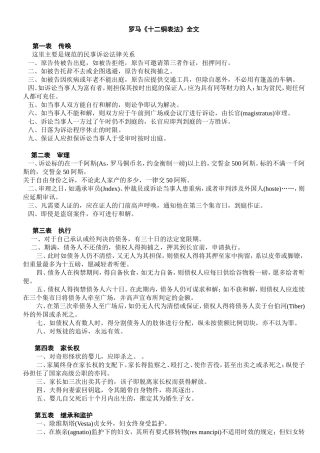 十二铜表法全文