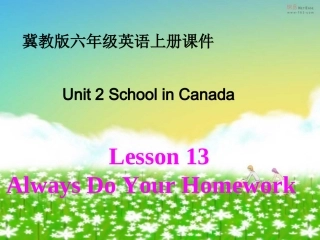(冀教版)六年级英语上册课件Unit2__Lesson13