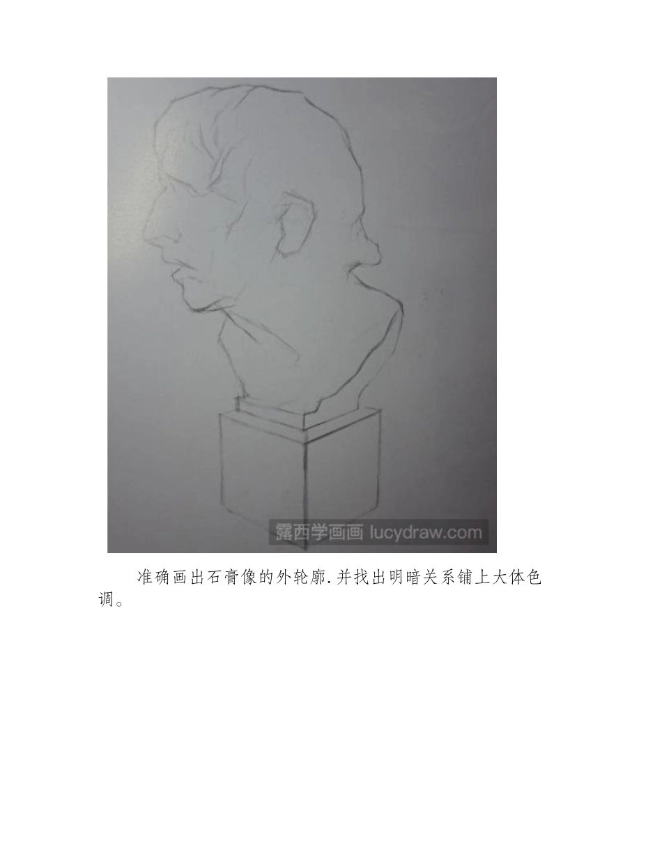 素描石膏塞内卡头像的画法素描教程_第2页