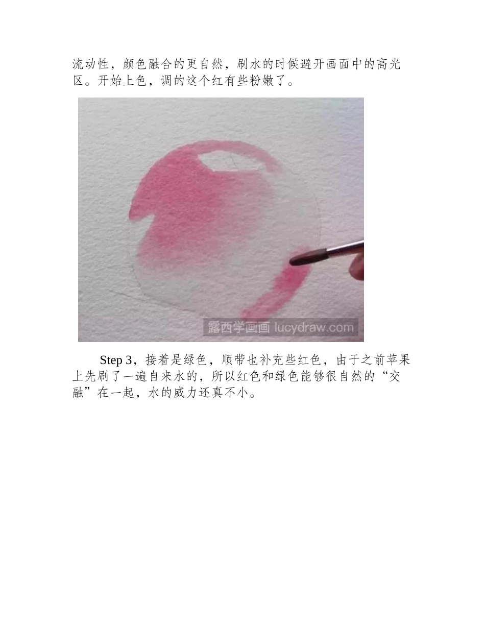 苹果水彩画法水彩画教程_第2页