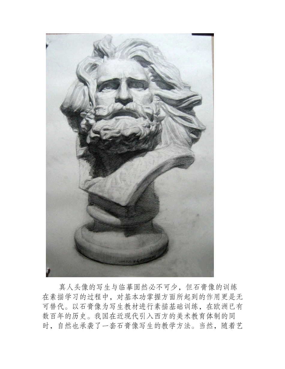 石膏像素描要点有哪些素描教程1_第2页