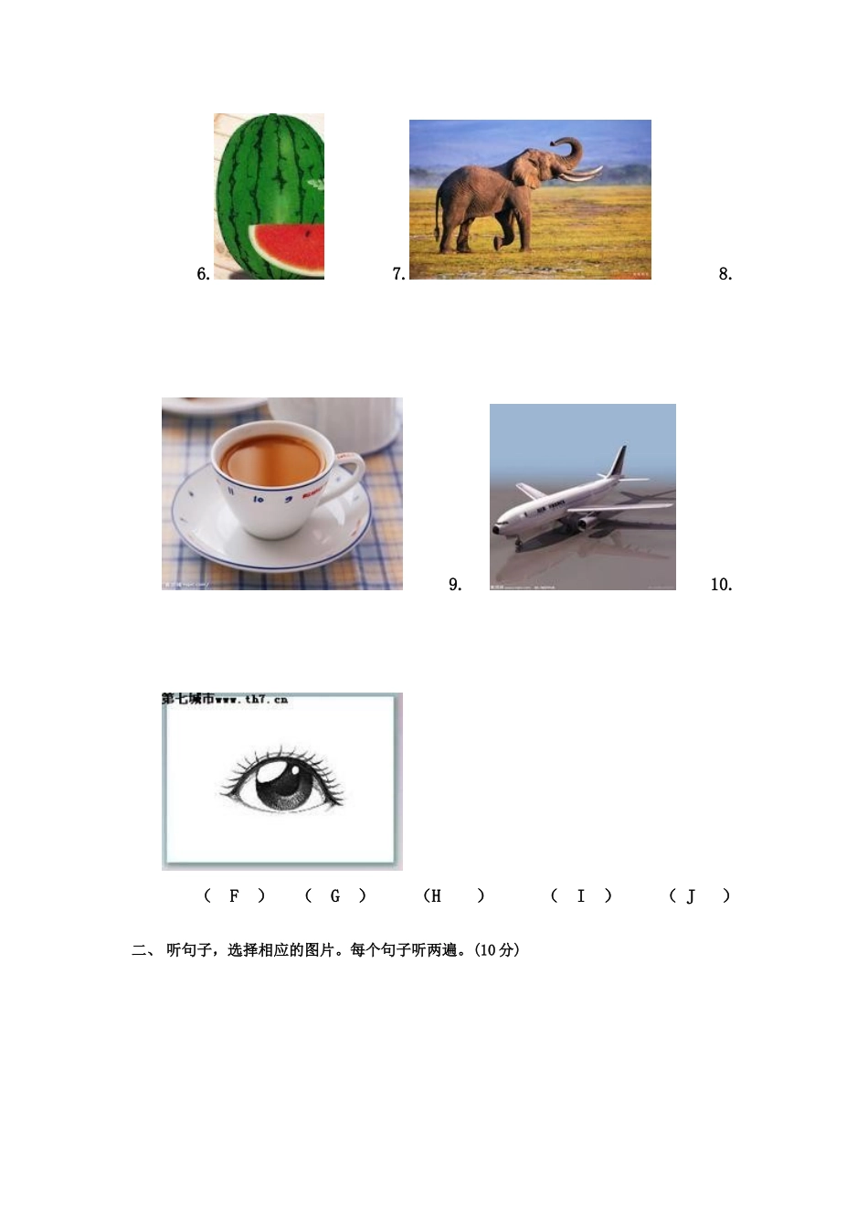 綦江区六年级英语练习题_第2页