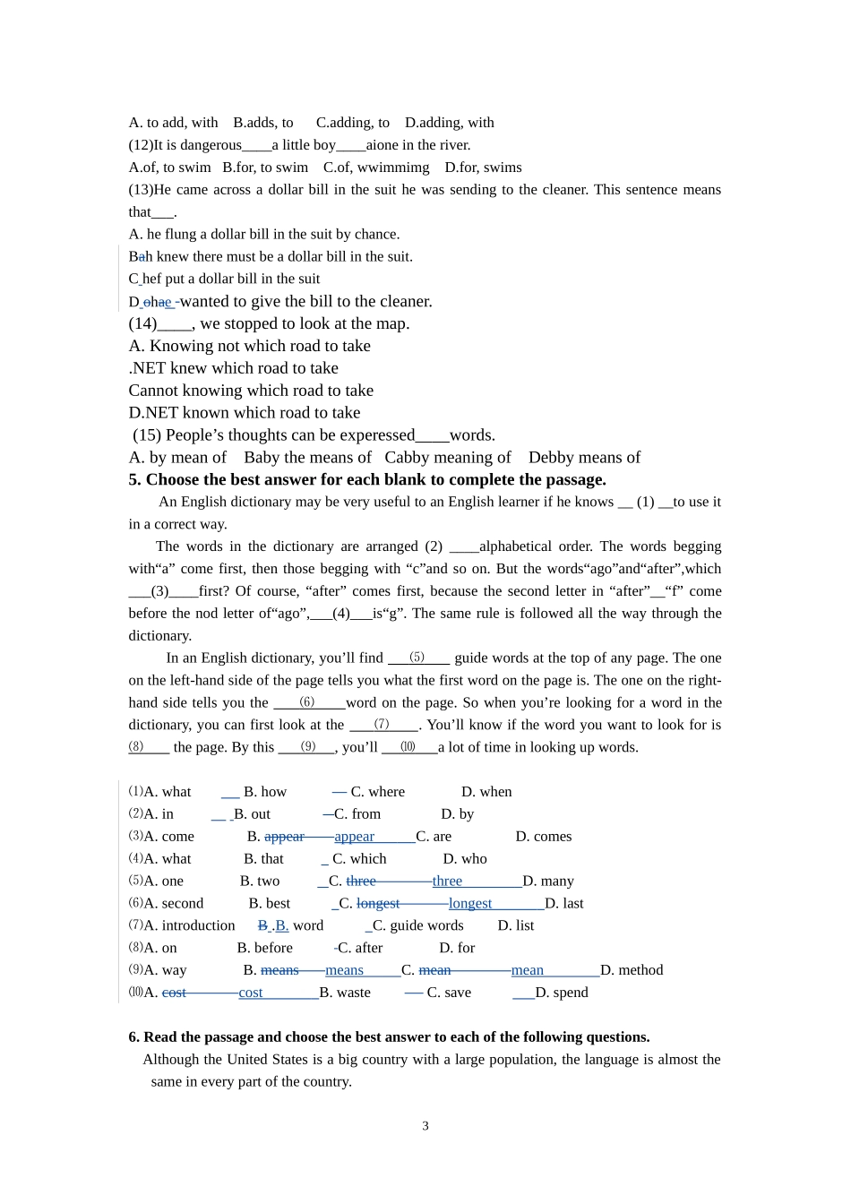 中职英语练习册_第3页