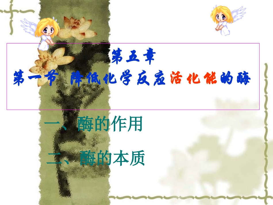 降低化学反应活化能的酶_第1页