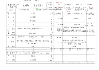 大齿轮工艺过程卡