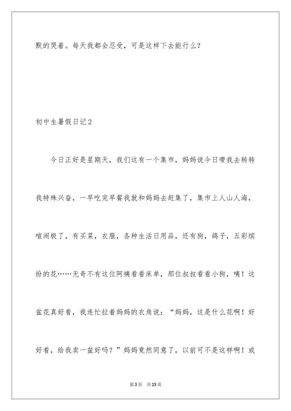 2024初中生暑假日记_7_第3页