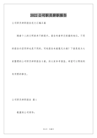 2024公司职员辞职报告_119