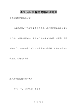 2024元旦美容院促销活动方案_5