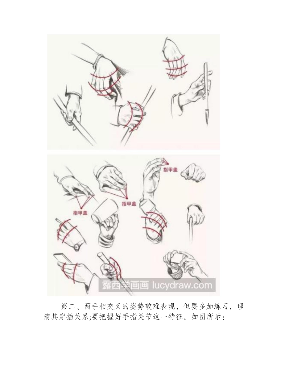 速写教程：教你画手部速写教程_第2页