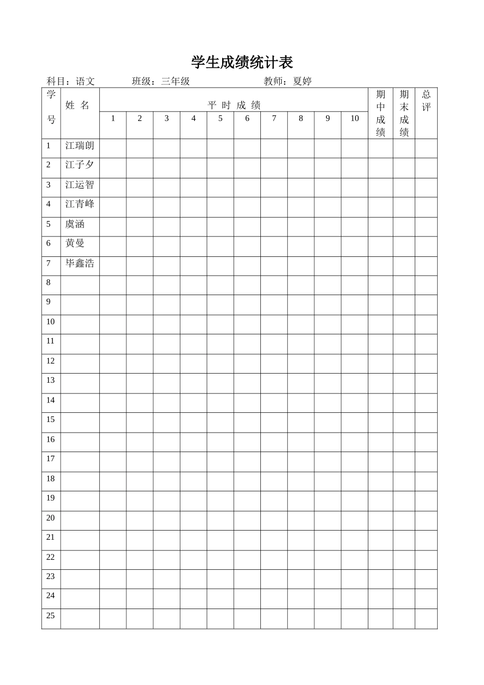 学生成绩统计表 (2)_第1页