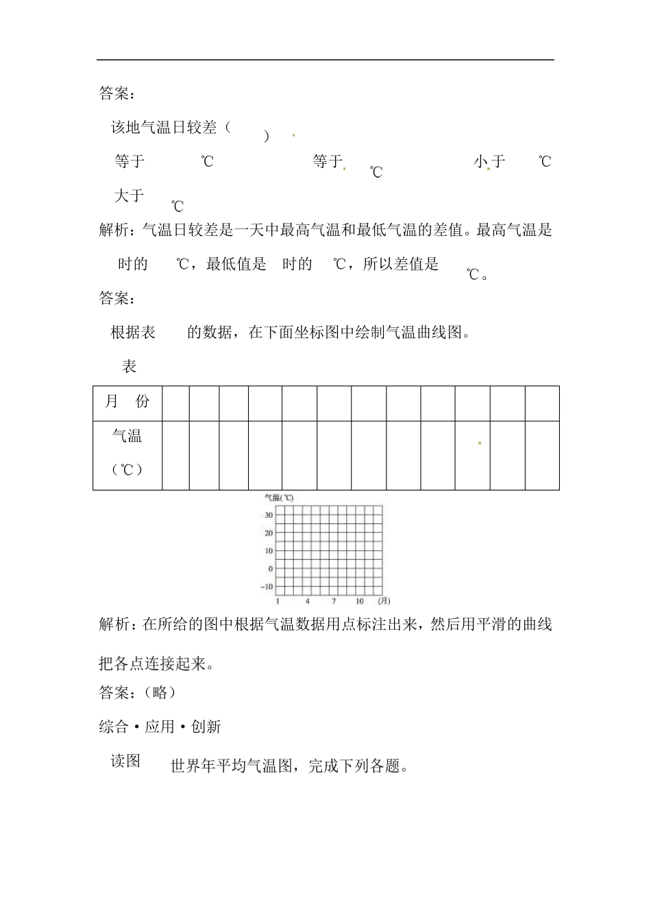 气温和气温的分布练习题 _第2页