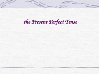 现在完成时的用法