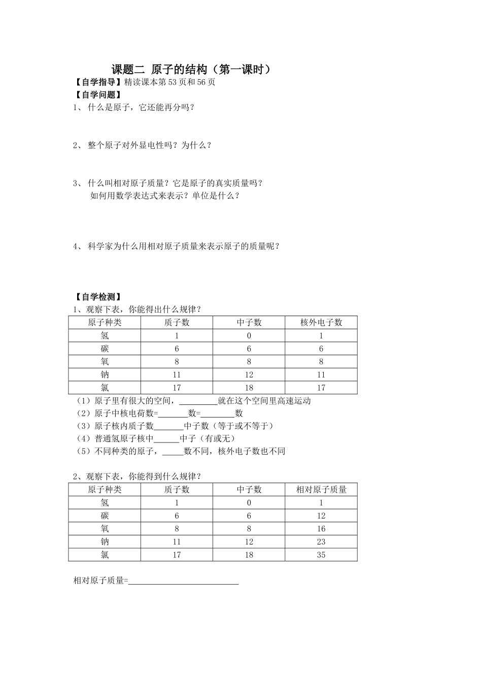周课题二原子的结构_第1页