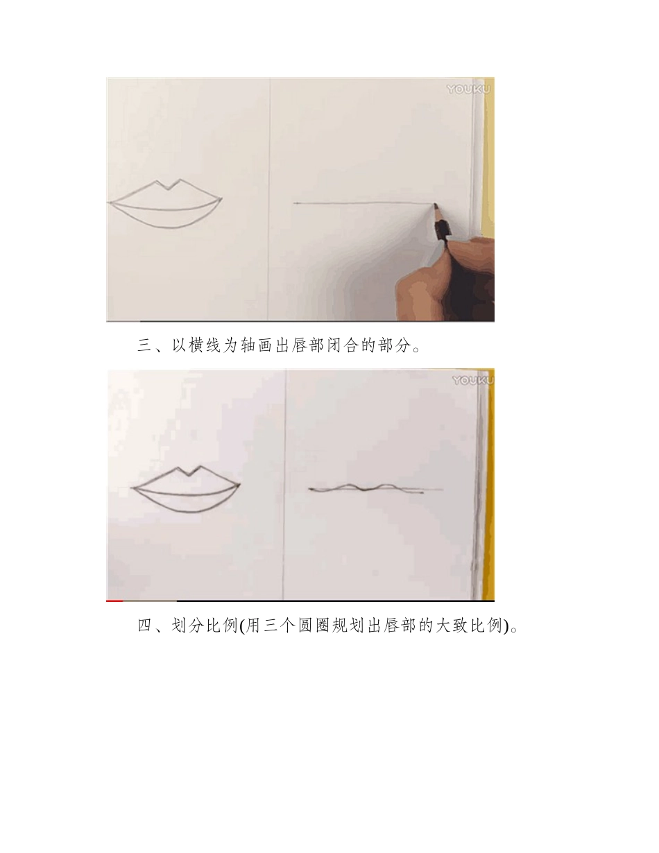 素描入门：唇部素描的画法步骤视频教程素描教程_第2页