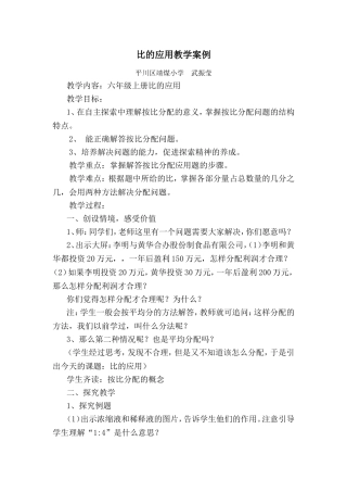 比的应用教学案例