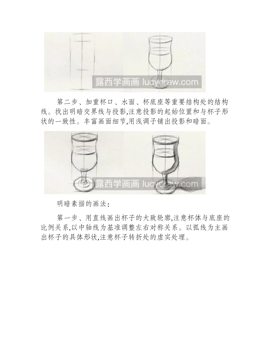 素描教程：教你画玻璃器皿素描教程_第2页