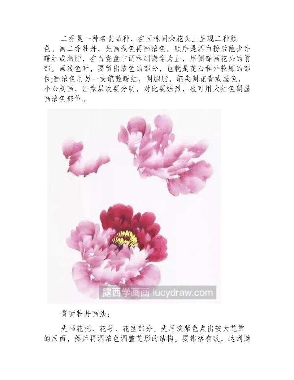 实用牡丹画法教程国画教程_第2页