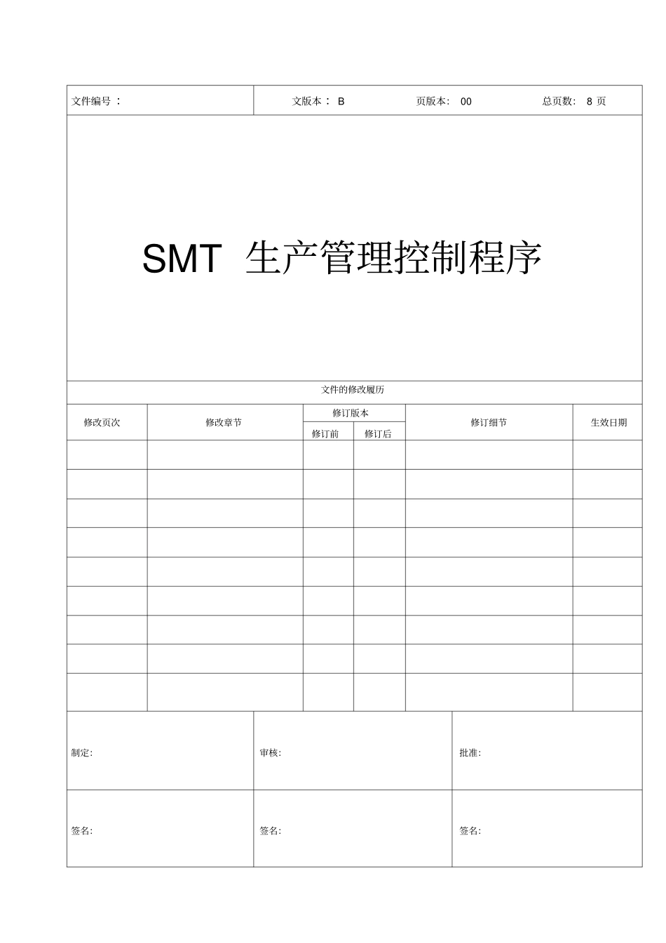 SMT生产管理控制程序_第1页