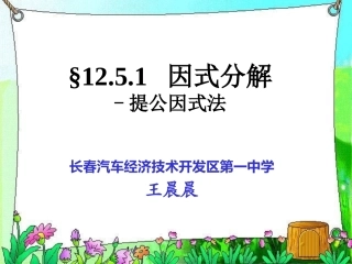 12.5.1因式分解-提公因式法