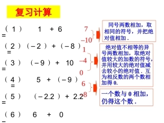 有理数的减法
