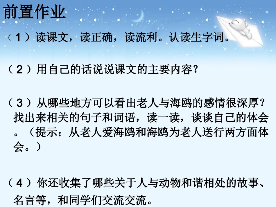 《老人与海鸥》教学课件1_第3页